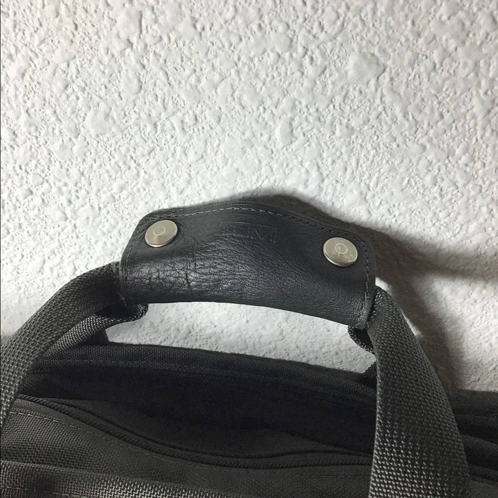 Tumi army green laptop bag